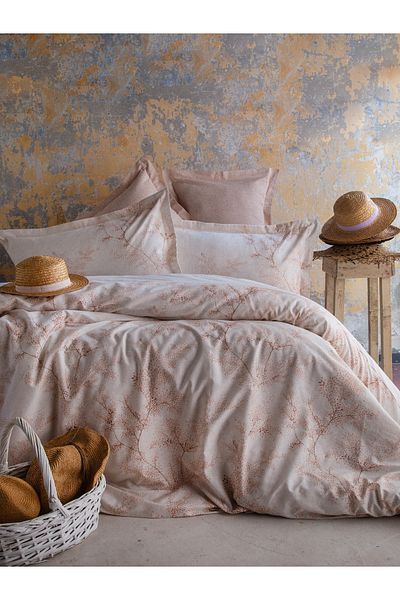 BED LİNE Комплект завивка Senses Mila Terracotta за единична стая
