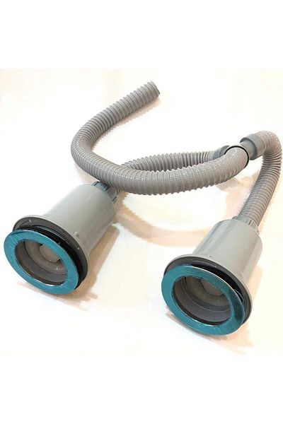 GENERAL Korean double kitchen sink drain with strainer and hose