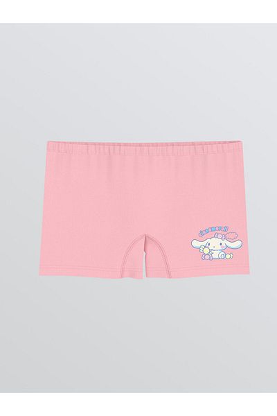 LC Waikiki Pink Elastic Waist Combed Cotton Girl's Boxer 3-Piece