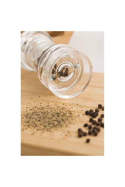 Lunelia Home مطحنة بورسلين أكريليك للفلفل/الملح/الفلفل الأسود 14 سم