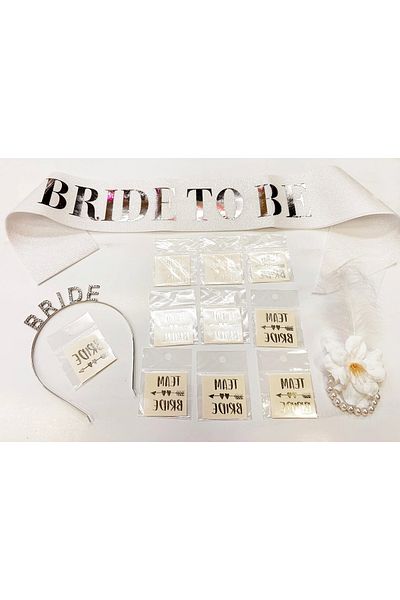 Hilcen Silver Color Bride Party Set 13 Pieces