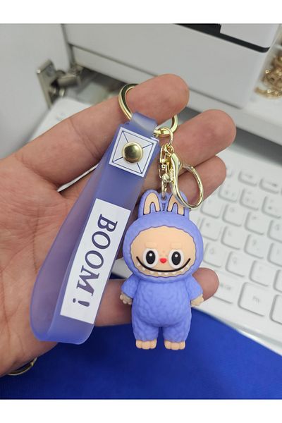 Meyra Accessories Lababubu Keychain Bag Ornament Cute Quality Silicone Keychain Plush Toy Gift