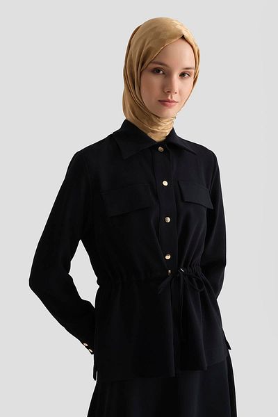 Armine Drawstring Waist Suit 25Yd9172 Navy Blue