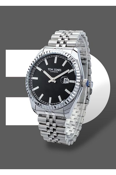Tom Jones Original 2 Years Guarantee 3 Atm Waterproof Steel Band Men Wrist Watch