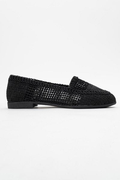 CCWAY AYAKKABI Women's Mesh Ballerina Black