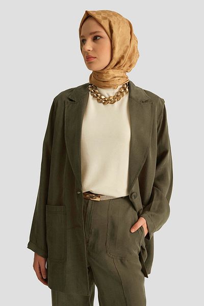 Armine Kupra Blazer Jacket 25Yd4246-1 Khaki