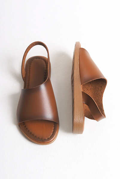 Lively Stylish Amara Genuine Leather Wide Strap Open Front Comfortable Sandals