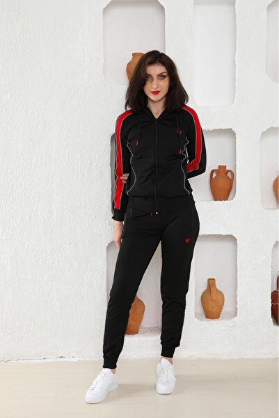 Cramp Spor Αθλητικό κοστούμι με κόκκινο μοτίβο μανίκι