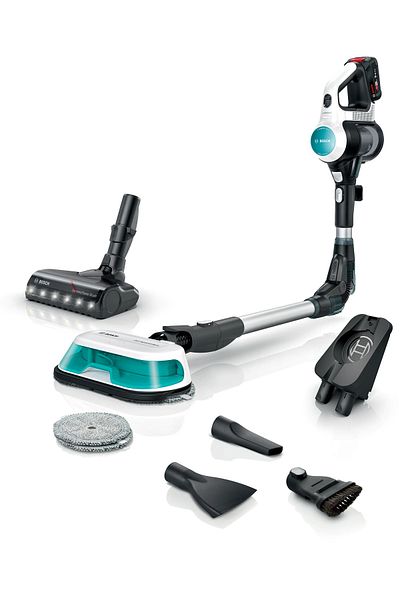 Bosch Aspirator fără fir Unlimited 7 ProHygienic Aqua White 2 în 1 cu mop