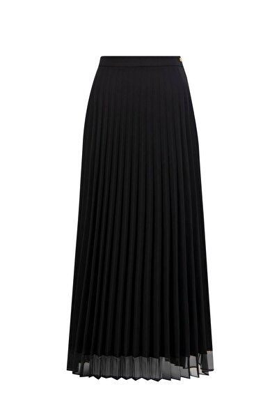 Armine Piliseli Etek 25YT118 Siyah