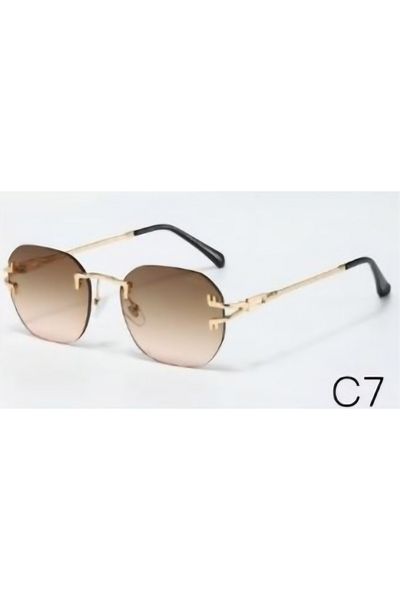 Escales Women's Stylish Rimless Sunglasses with Uv-400 Protection