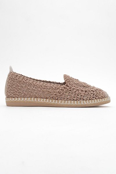 CCWAY AYAKKABI Women's Knitted Model Ballerina Ballet Mink