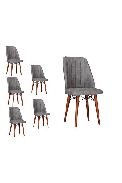 Casafun Set of 6 extra CafeFun chairs, Production for cafe, restaurant, terraces, metal frame, wooden legs