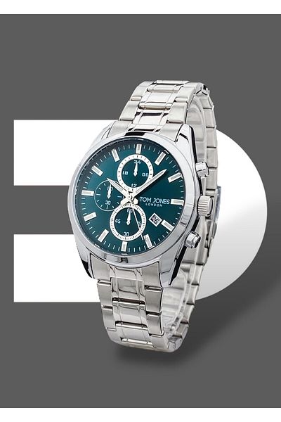 Tom Jones Original 2 Years Guarantee 3 Atm Waterproof Steel Band Men Wrist Watch