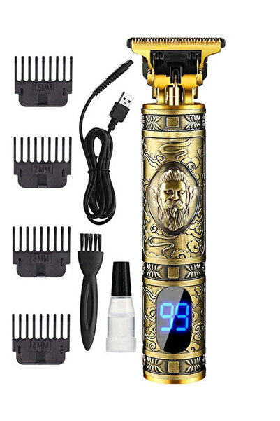 JEWELORA Aparat de tuns barba și contur profesional, fără fir/portabil, auriu - Aur