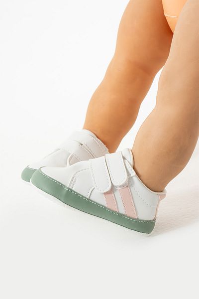 yummy kids First Step Velcro Strip Detailed Comfortable Non-Slip Sole Baby Shoes Booties
