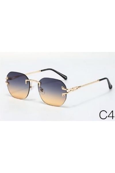 Escales Women's Stylish Rimless Sunglasses with Uv-400 Protection