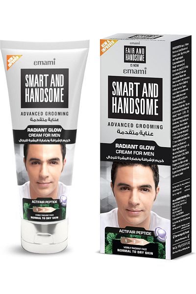 Emami Smart and Handsome Radiant Glow Cream by Emami, 100 grams | Daily Use Cream for Men | Penetrates 20