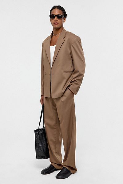 VAMOSCLO One Button Oversize Suit Mink