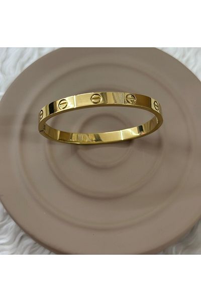 BY YASİN TOPÇU Steel Bracelet with Screw Detail (Baby Size)