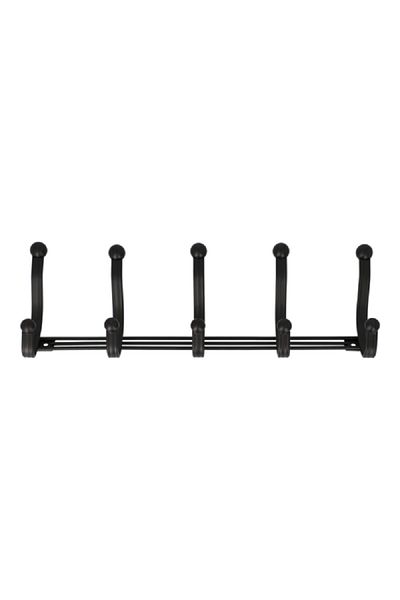 Interdesign York Lyra Wall Mounted 5-Hook Rack Bronze