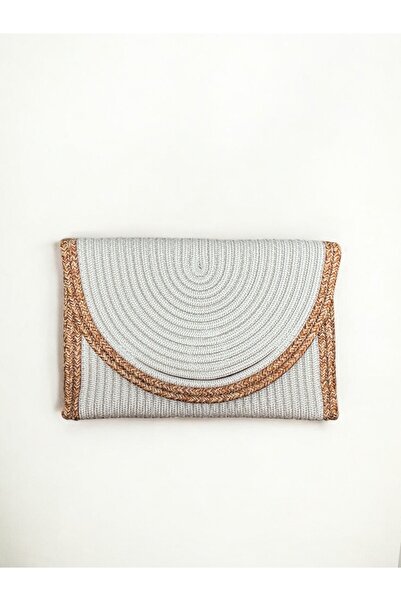 ila bags Geantă Summer Clutch din material subțire Tan