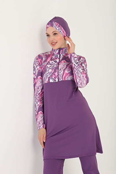 TRENDT MODA FUL RİKLALI ELBİSE TAYİT BONE BÜSTÜYER DÖRTLÜ TAKIM