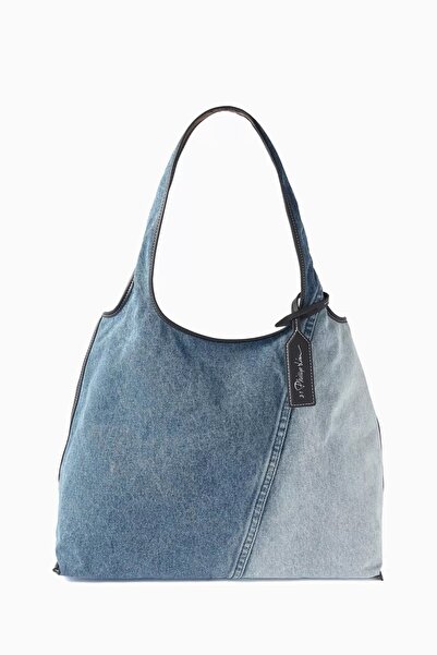 3.1 Phillip Lim Denim Market Tote Large Volume, Leather Label and Casual Stylish Bag