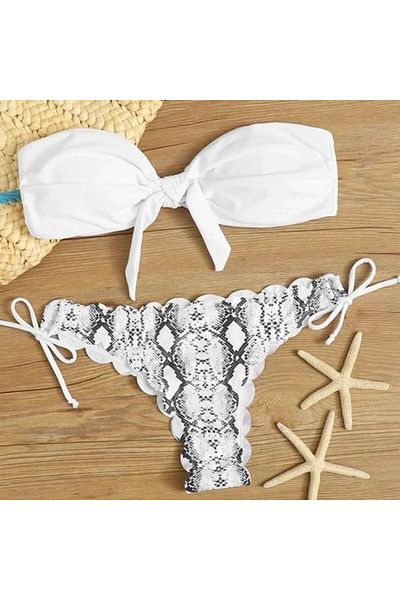 FITINT Women's Two-Piece White Bikini - FITINT