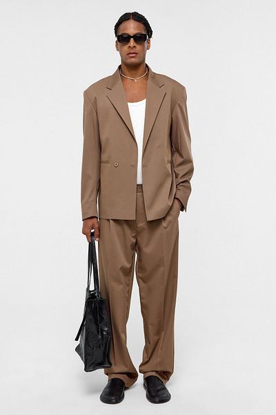 VAMOSCLO One Button Oversize Suit Mink