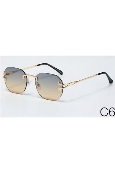 Escales Women's Stylish Rimless Sunglasses with Uv-400 Protection