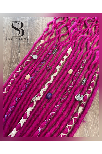 Selin Bengi 20 Pack Casual Rasta Buckle 50cm - Dark Fuchsia