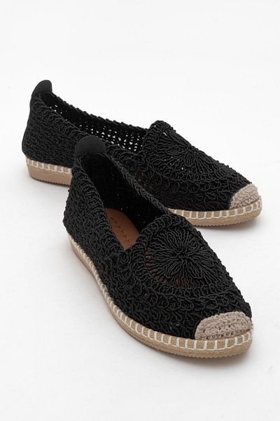 CCWAY AYAKKABI Women's Knitted Model Ballerina Black