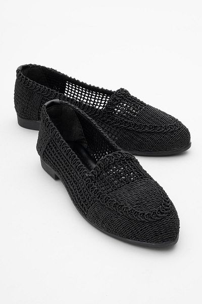 CCWAY AYAKKABI Women's Mesh Ballerina Black