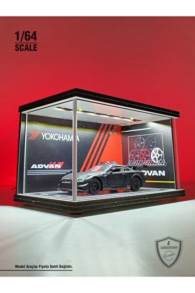 reklambalaj Advan Diecast Led Işıklı Akrilik Korumalı Stand/Diorama 1:64 Ölçek