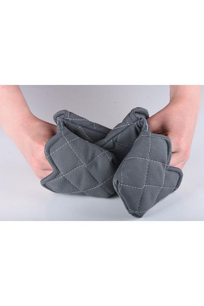Lio20 Crab Heat Resistant Fabric Oven Gloves Set of 2 |   15 Seconds 250 ° C Protection |   Silicone Free |   Anthracite