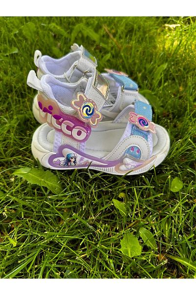 Vicco Size 22-30 Heart Detailed Flexible Non-Slip Sole Lightweight Girls' Sandals