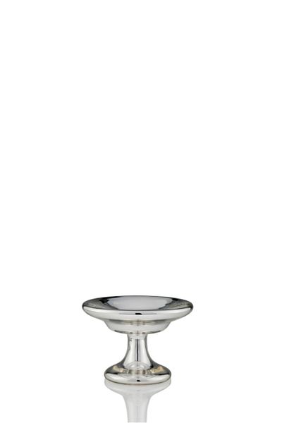 Hermann Bauer Fructiera din sticla argintata H11 cm