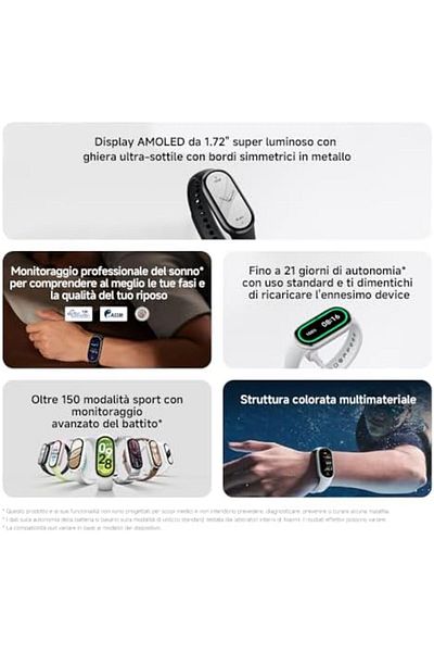 Xiaomi Smart Band 10 with AMOLED Screen 1.75 inches, 21-Day Battery Life, Black (Midnight Black)