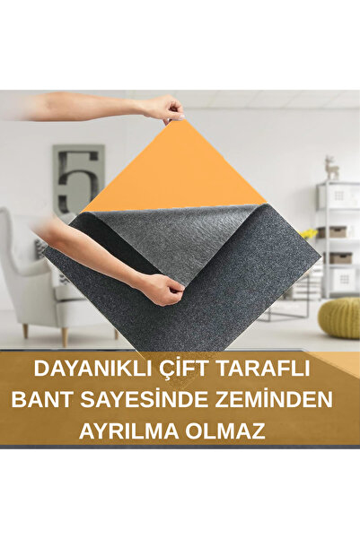 BEYLİNİ Kendinden Yapışkanlı Halıfleks Keçe Kaymaz Ev Tekne Ofis Yat Denizlicik Marina Karo Halısı 40x40 CM