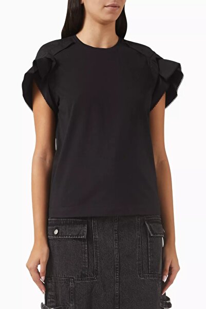 3.1 Phillip Lim Draped T-Shirt Cotton Blend, Relaxed Fit and Elegant Form