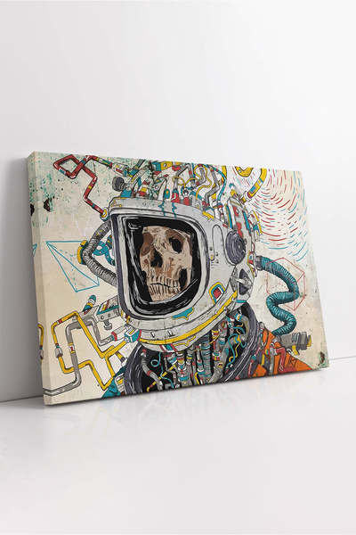 KOSS Dijital Pictură pe pânză cu schelet de astronaut, pictură cu design de a...