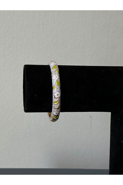 Beloria Enameled Floral Steel Bracelet