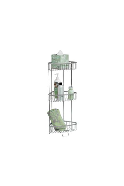 Interdesign Stainless Steel Forma 3-Tier Shelf Shower Caddy for Bathroom Essentials Silver