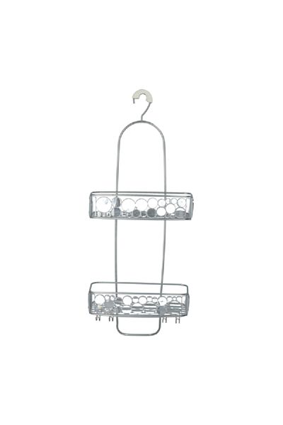 Interdesign Steel and Plastic Bubbli XL Shower Caddy Silver and Clear 26.13cm