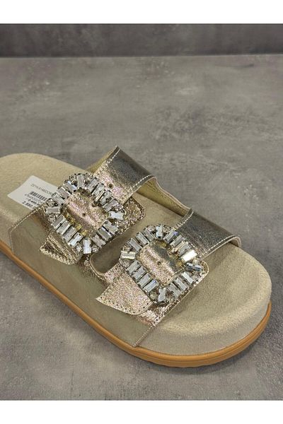 Zeyn Slippers Hand Made Genuine Leather Natural Stone Look