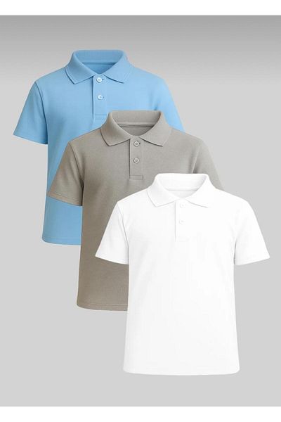 FERRY BUTİK TRIUC UNISEX CU MÂNĂ SCURTĂ GOLI POLO PENTRU COPII