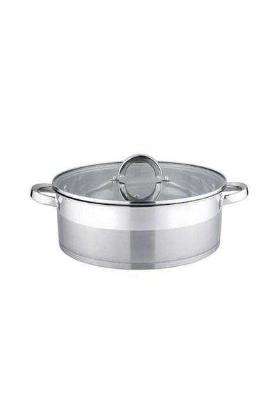 Bohmann Bohmann BH-1026 stainless steel saucepan, 5 l, 26 × 10 cm, induction compatible, glass lid, 7 layers