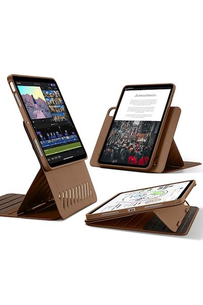 Petite Tuds Protective Case for iPad Air 13 2024 - Tuds Armor, ESR Shift Magnetic, Brown