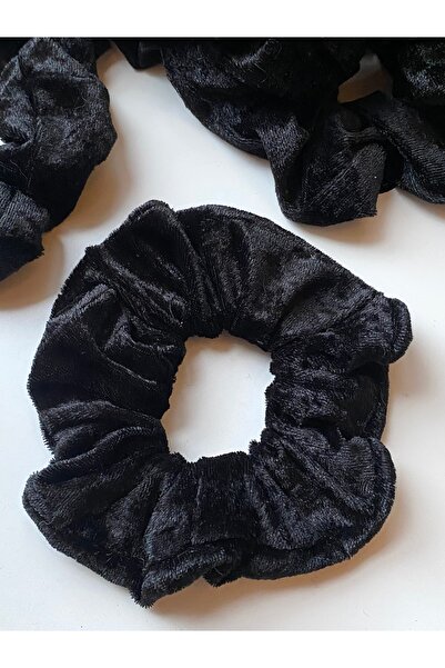 Bayır 10’lu siyah kadife saç lastik toka seti/saç tokası/set toka/simit saç t...